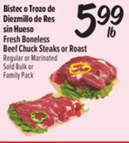 El Super Fresh Fresh Boneless Beef Chuck Steaks or Roast offer