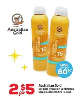 Grocery Outlet Australian Gold Ultimate Hydration Continuous Spray Sunscreen SPF 15 offer