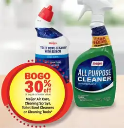 Meijer Meijer air care, cleaning sprays, toilet bowl cleaners or cleaning tools offer