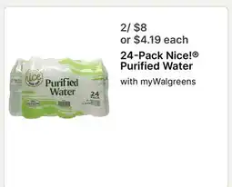 Walgreens 24-Pack Nice! Purified Water offer