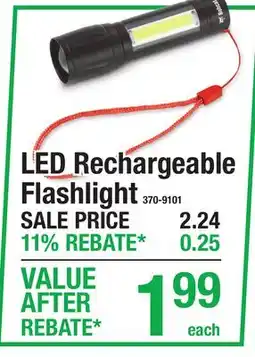 Menards LED Rechargeable Flashlight offer