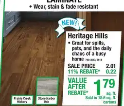 Menards Heritage Hills Laminate offer