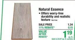 Menards Natural Essence offer