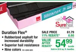Menards Duration Flex offer