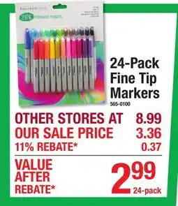 Menards 24-Pack Fine Tip Markers offer