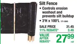 Menards Silt Fence offer