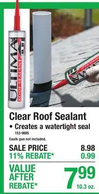 Menards Clear Roof Sealant offer