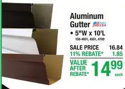 Menards Aluminum Gutter offer