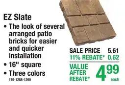 Menards EZ Slate PAVERS & PATIO BLOCKS offer