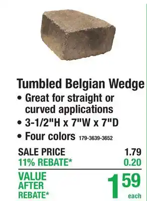 Menards Tumbled Belgian Wedge Retaining Wall Blocks offer