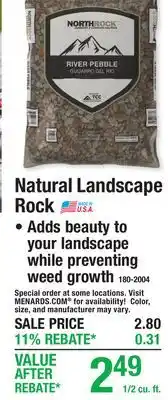 Menards Natural Landscape Rock offer