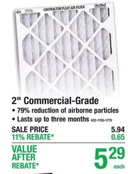 Menards BEST AIR 2 Commercial-Grade AIR FILTERS offer