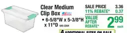 Menards Clear Medium Clip Box offer