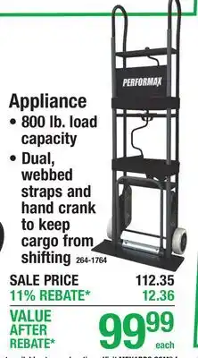 Menards Appliance HAND TRUCKS offer