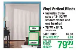 Menards Vinyl Vertical Blinds offer