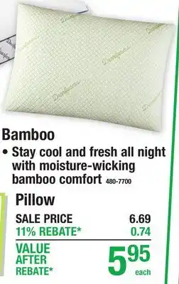 Menards Bamboo Pillow offer