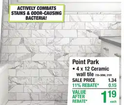 Menards Point Park Tile offer