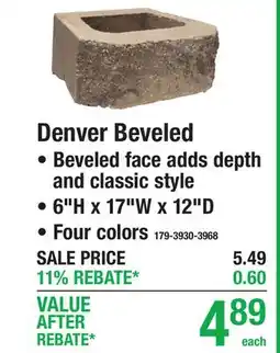 Menards Denver Beveled Retaining Wall Blocks offer