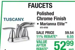 Menards Tuscany Polished Chrome Finish FAUCETS offer