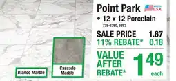 Menards Point Park TILE offer