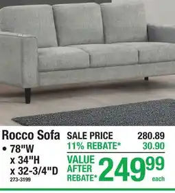 Menards Rocco Sofa offer