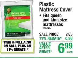 Menards Plastic Mattress Cover offer