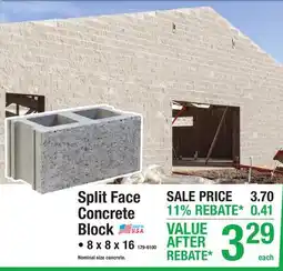 Menards Split Face Concrete Block offer