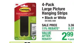 Menards 4-Pack Large Picture Hanging Strips offer