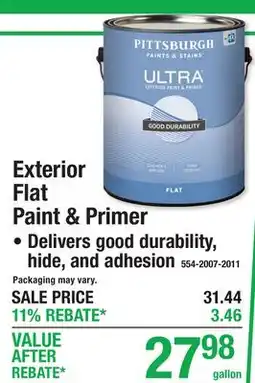Menards Exterior Flat Paint & Primer offer