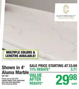 Menards Shown in 4' Aluma Marble offer
