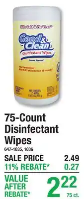 Menards 75-Count Disinfectant Wipes offer