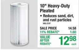 Menards 10 Heavy-Duty Pleated offer