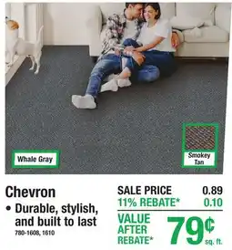 Menards Chevron Carpet offer