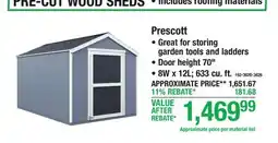 Menards Prescott PRE-CUT WOOD SHEDS offer