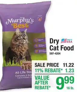 Menards Dry Cat Food offer