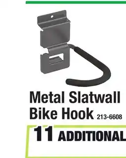 Menards Metal Slatwall Bike Hook, 4 Metal Slatwall Double Hook offer