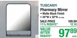 Menards TUSCANY Pharmacy Mirror offer