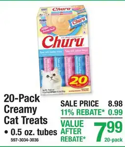 Menards 20-Pack Creamy Cat Treats offer