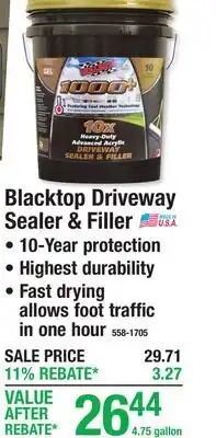 Menards Blacktop Driveway Sealer & Filler offer