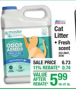 Menards Cat Litter offer