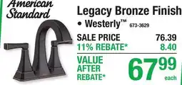 Menards Legacy Bronze Finish offer