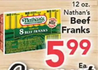 Eurofresh Market Nathan's Beef Franks offer