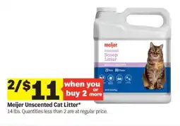 Meijer Meijer unscented cat litter offer