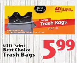 Eurofresh Market 40 Ct. Select Best Choice Trash Bags offer