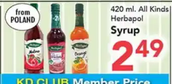 Eurofresh Market Herbapol Syrup offer