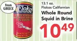 Eurofresh Market Flokos Californian Whole Round Squid in Brine offer
