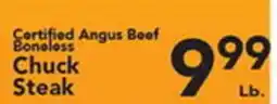 Eurofresh Market Certified Angus Beef Boneless Chuck Steak offer