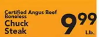Eurofresh Market Certified Angus Beef Boneless Chuck Steak offer