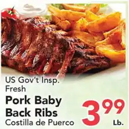 Eurofresh Market US Gov't Insp. Fresh Pork Baby Back Ribs offer