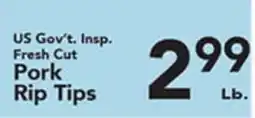 Eurofresh Market US Gov't Insp. Fresh Cut Pork Rip Tips offer